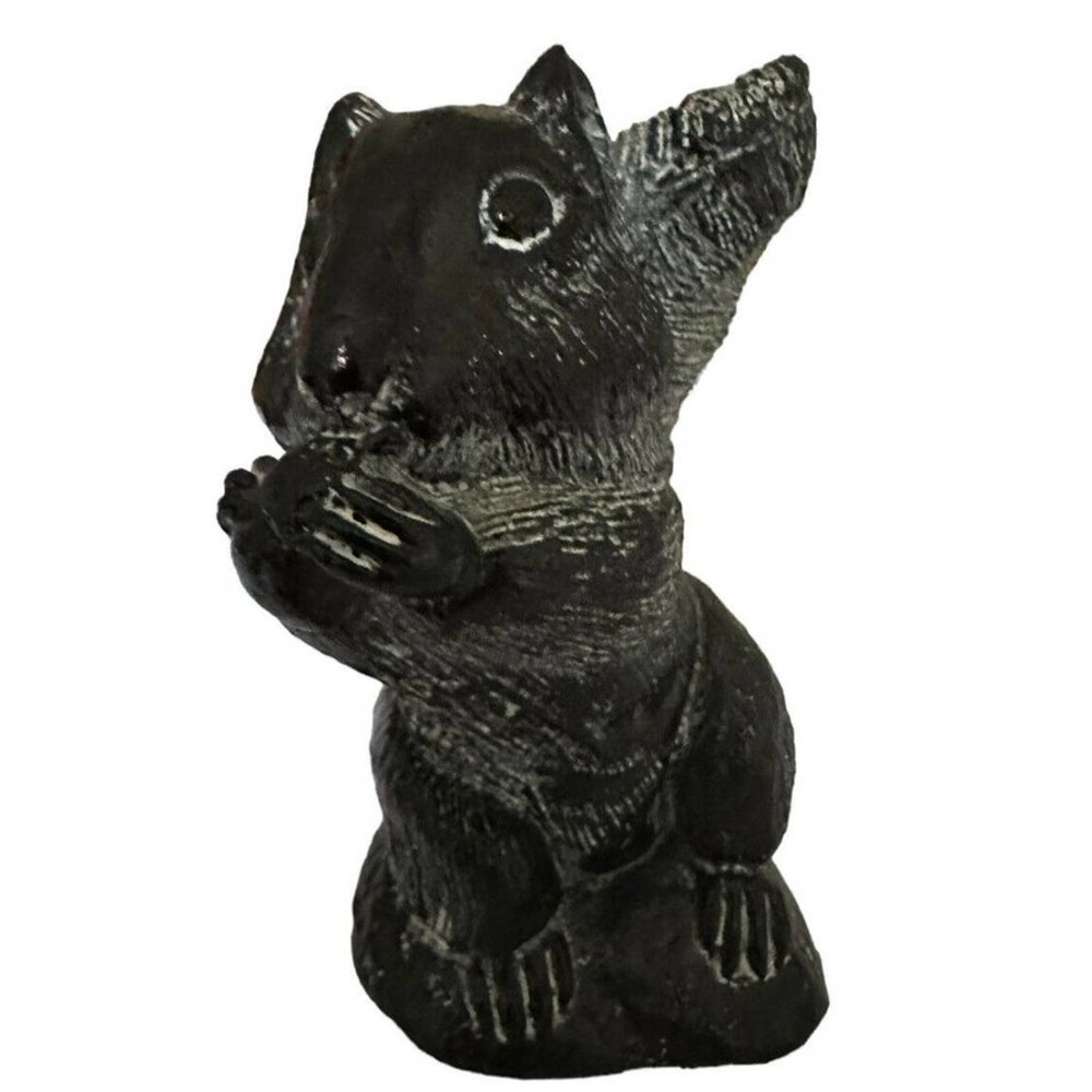Vintage The Aardik Collection Squirrell with Nut‎ Soapstone Sculpture Canada EUC